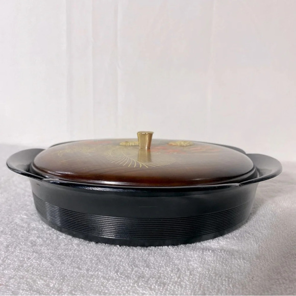 Vintage  Otagiri Japan Lacquerware Lidded Dish - Picture 5 of 15